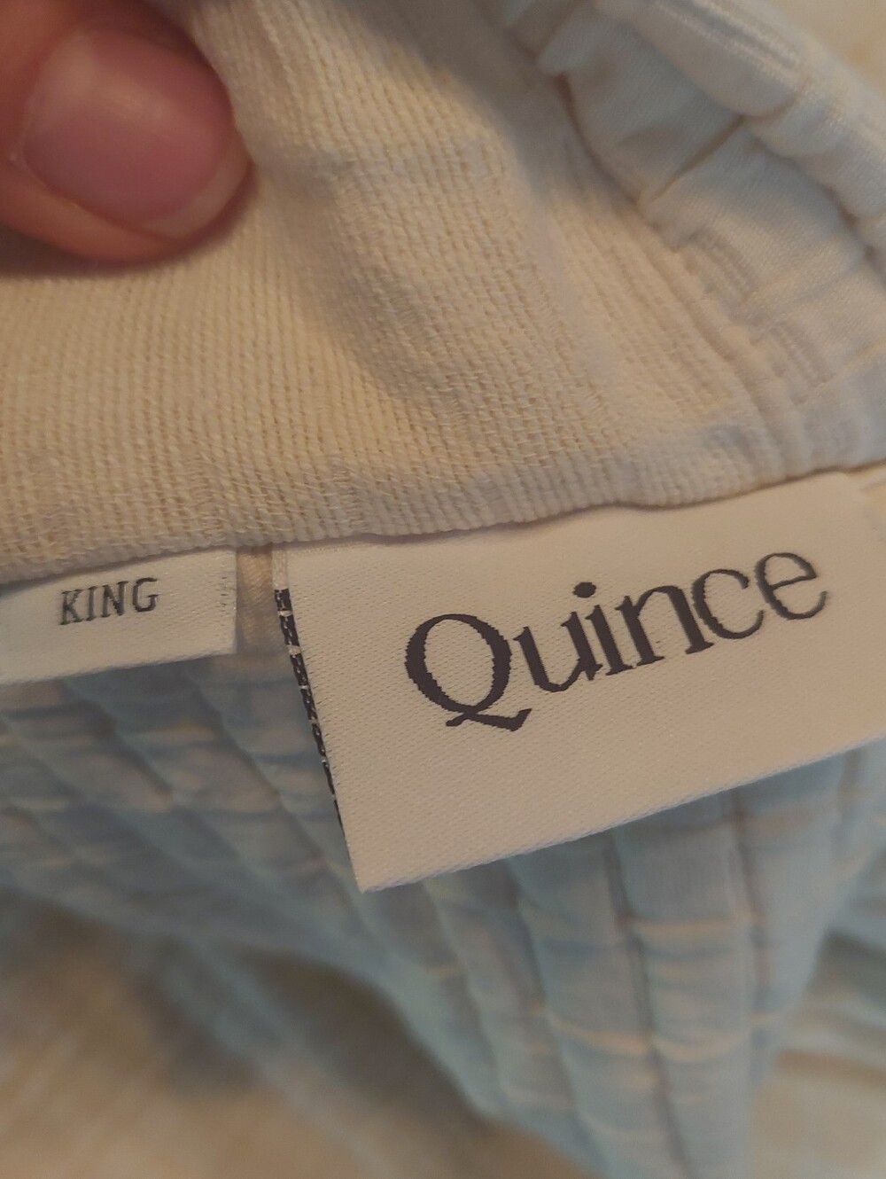 NWOT! Quince Organic Cotton Set Of 2 Ivory Ribbed Shams! King (M33) - Picture 5 of 10